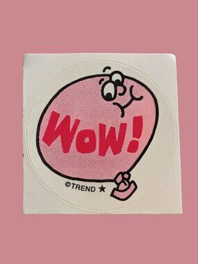 10/$25 Bubble Gum "Wow" Scratch & Sniff Retro Reward Sticker